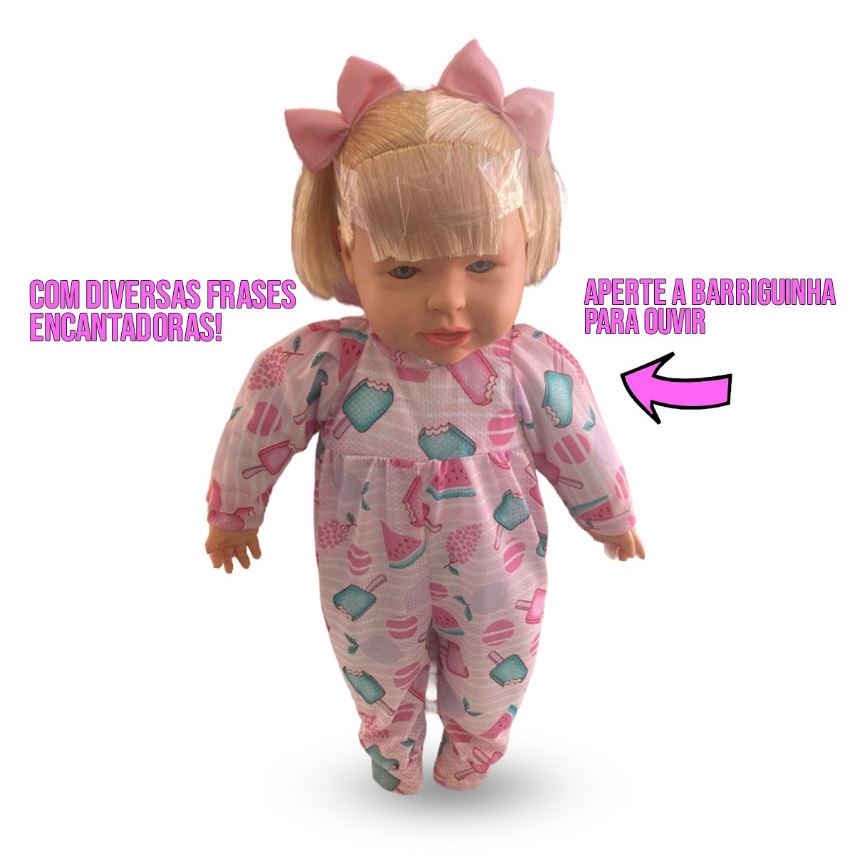 Boneca Baby Bileca Frases Loira Nova Toys Boneca Baby Bileca Frases Loira Nova Toys
