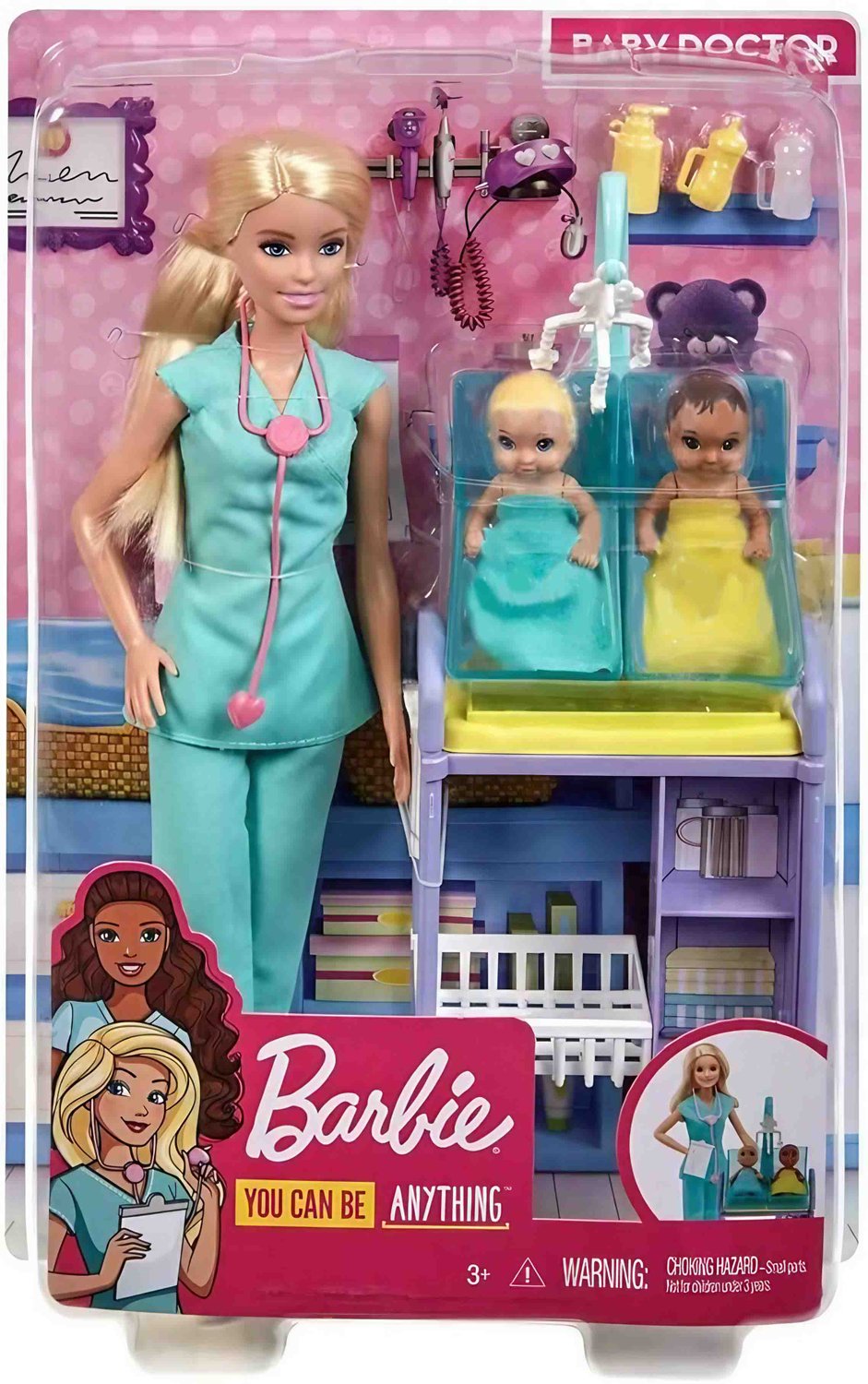 Boneca Barbie Profissões Médica Pediatra Loira Mattel - Festa Prática  Brinquedos