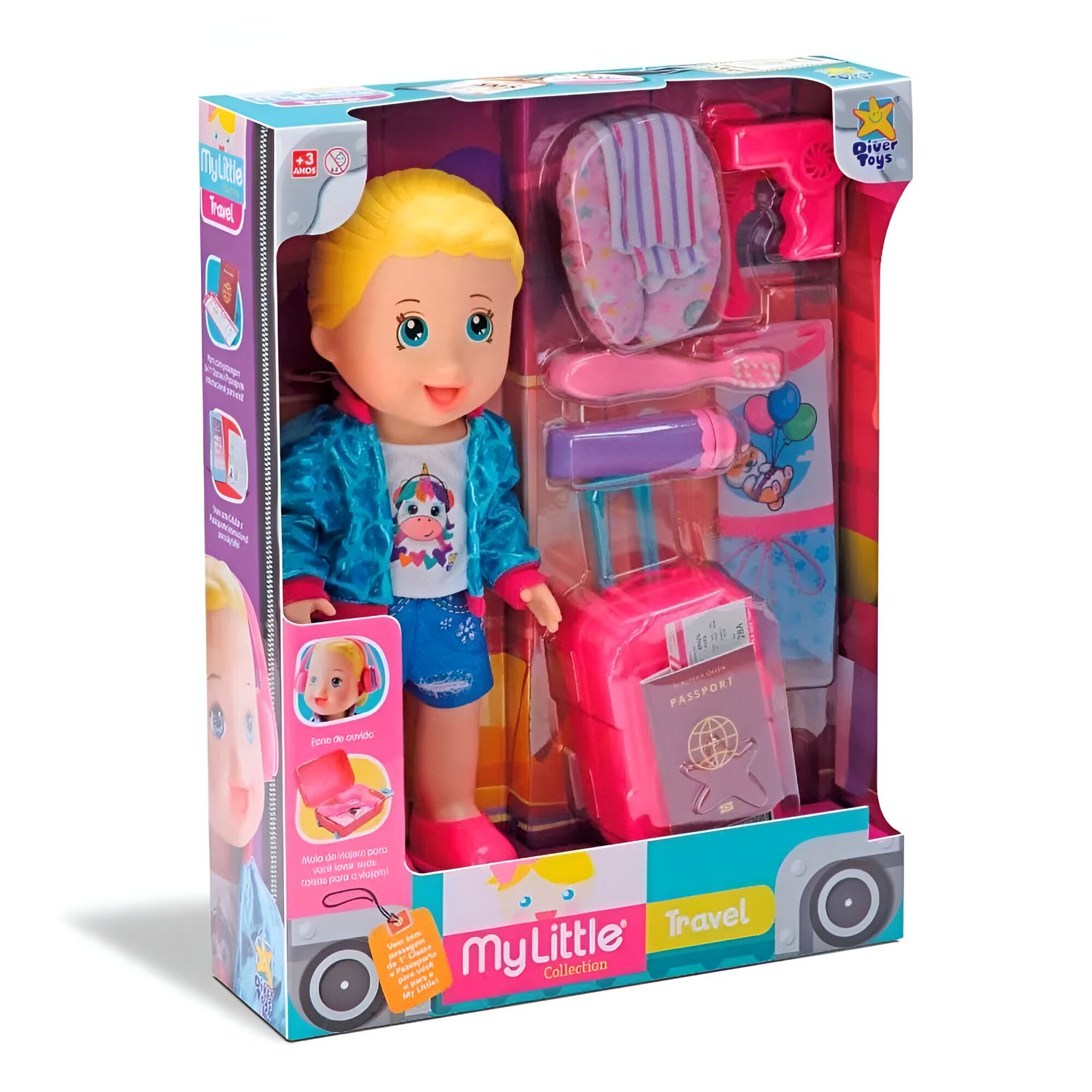 Boneca My Little Collection Vamos Viajar Divertoys Boneca My Little Collection Vamos Viajar Divertoys