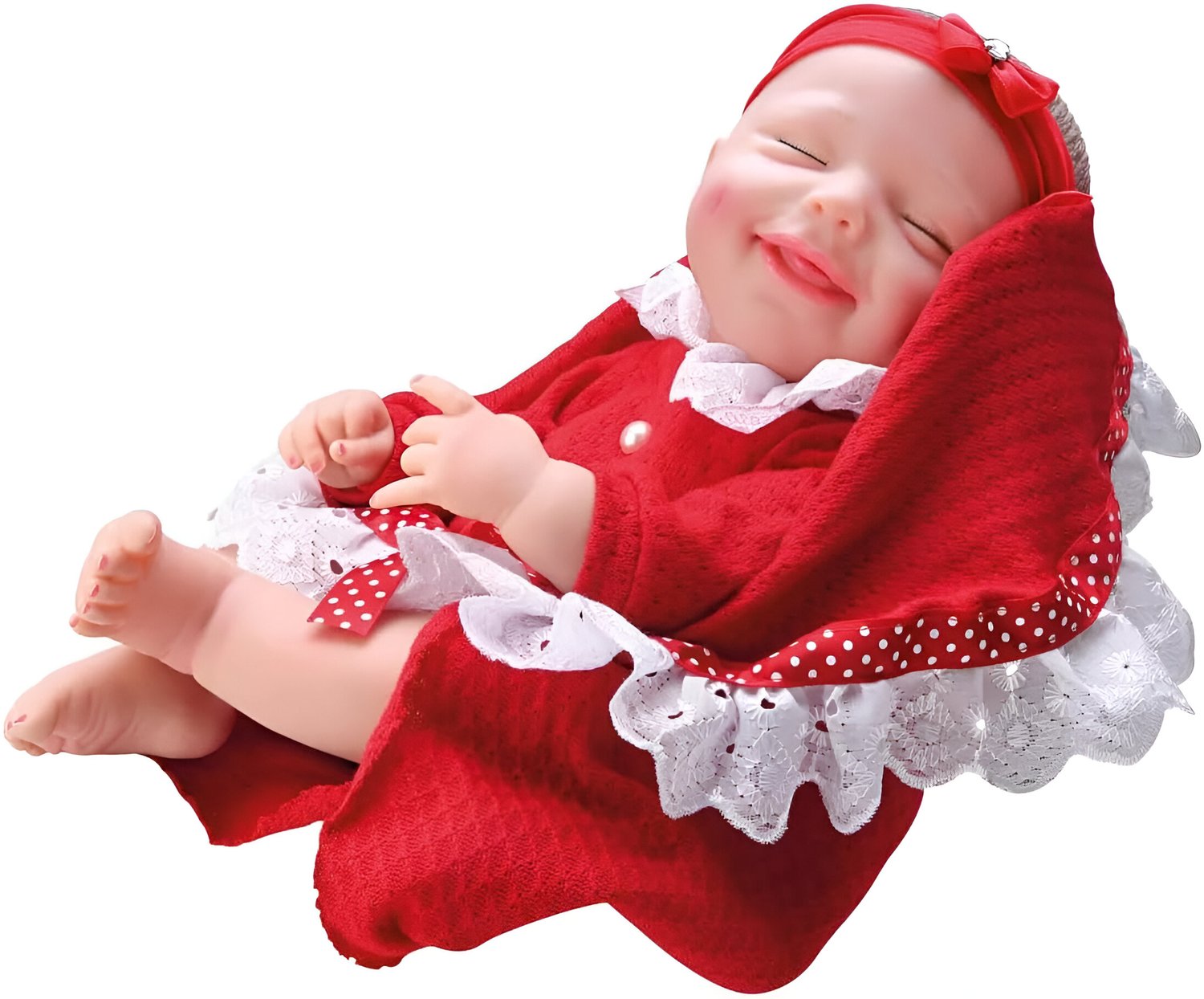 Boneca New Born Unique Collection Macacão Vermelho Boneca New Born Unique Collection Macacão Vermelho