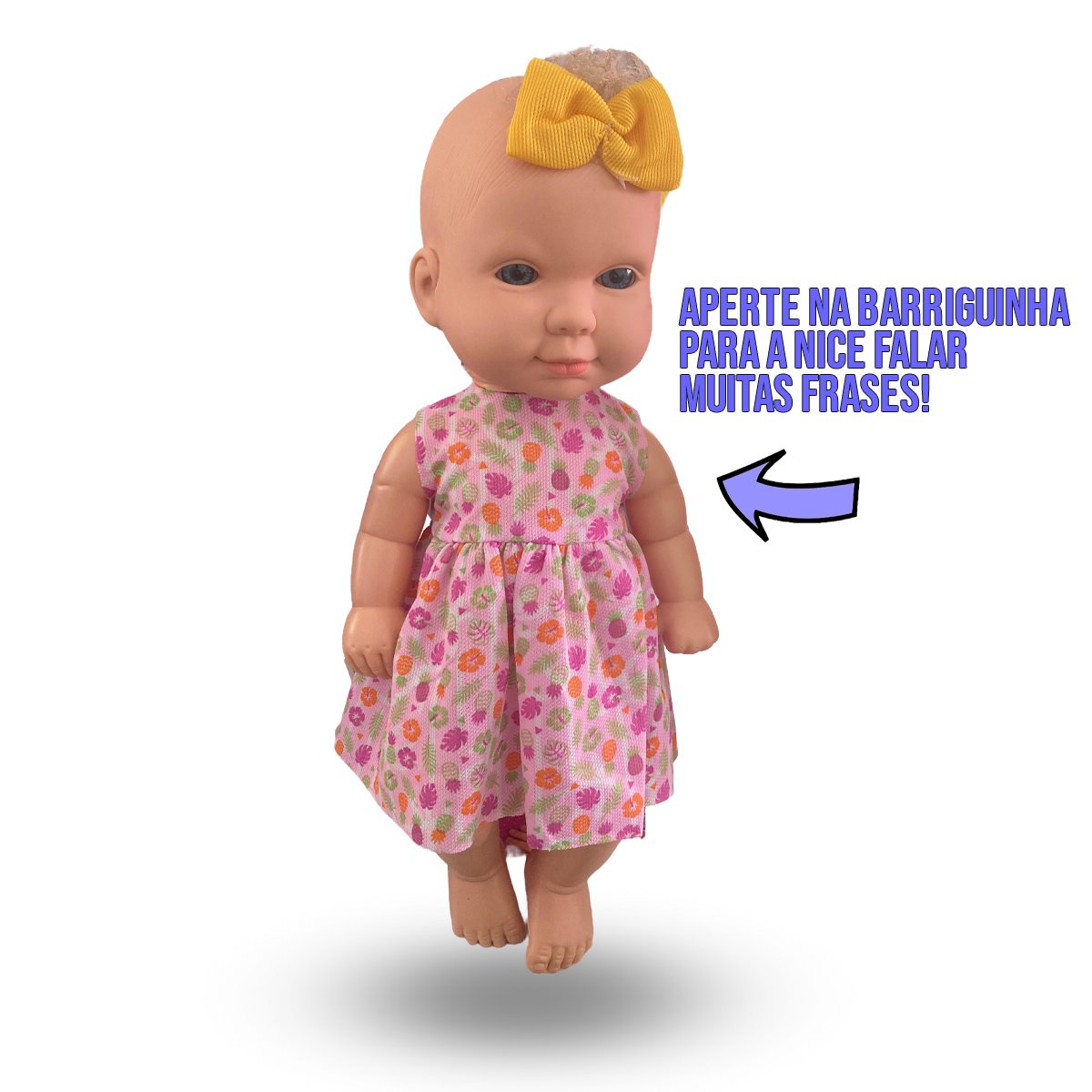 Boneca Nice Educadora Com Frases Vestido Rosa Abacaxi Boneca Nice Educadora Com Frases Vestido Rosa Abacaxi
