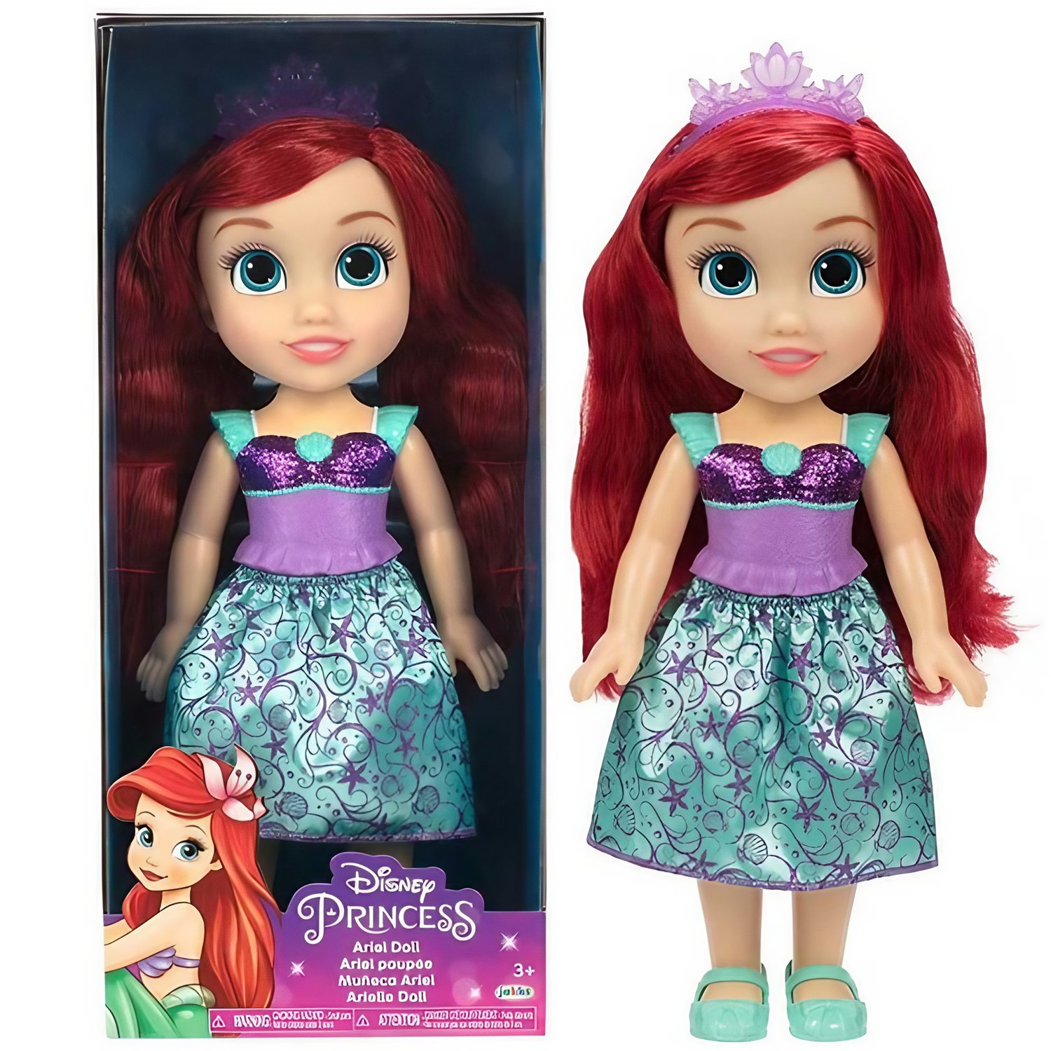 Boneca Toddler Princesas Disney Ariel Multikids - Festa Prática Brinquedos