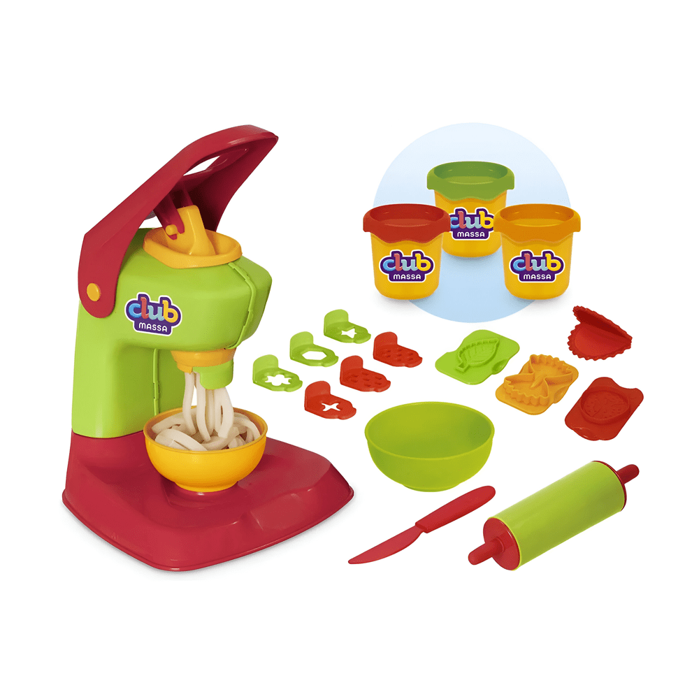 Clube Massa Kit Pizza e Pasta Usual Brinquedos Clube Massa Kit Pizza e Pasta Usual Brinquedos