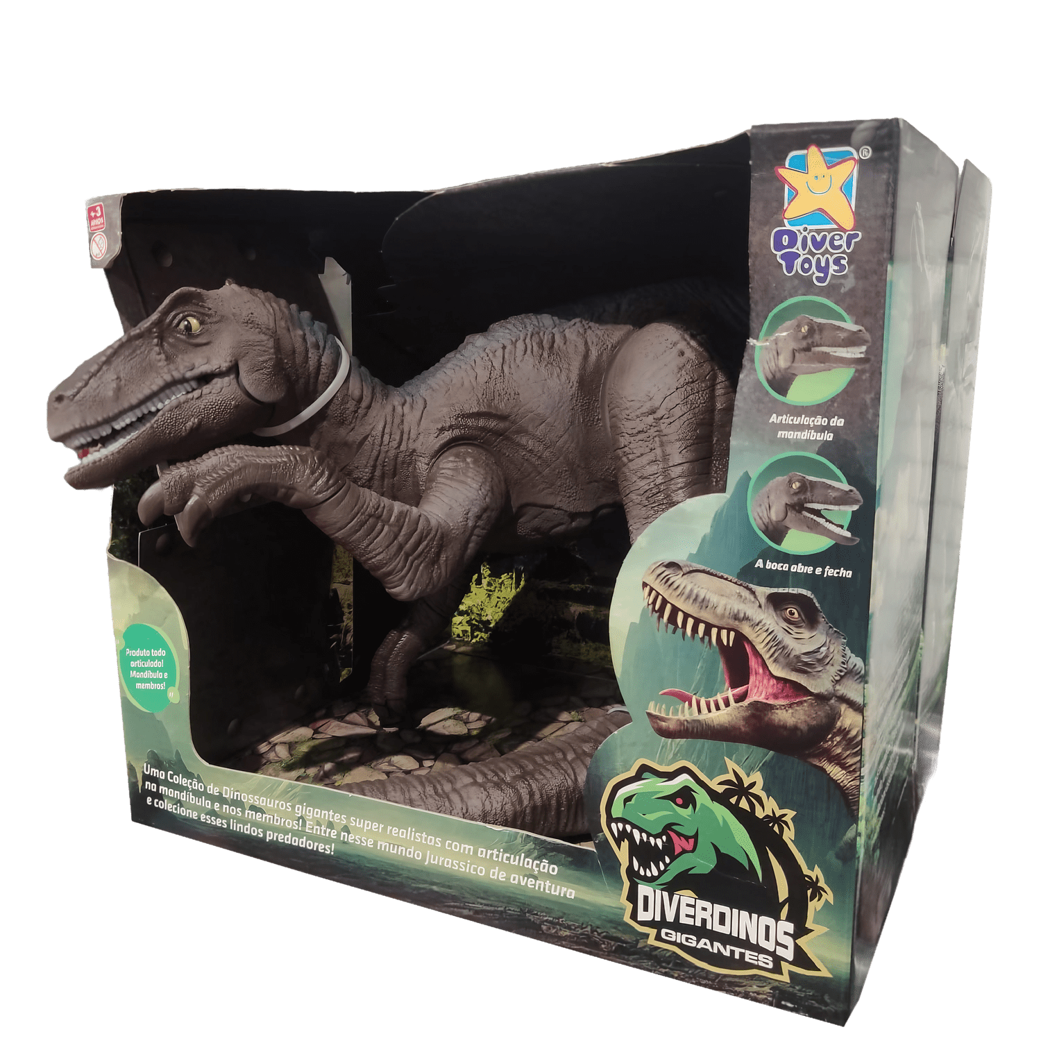 Dinossauro Velociraptor Diverdinos Gigante Diver Toys Dinossauro Velociraptor Diverdinos Gigante Diver Toys