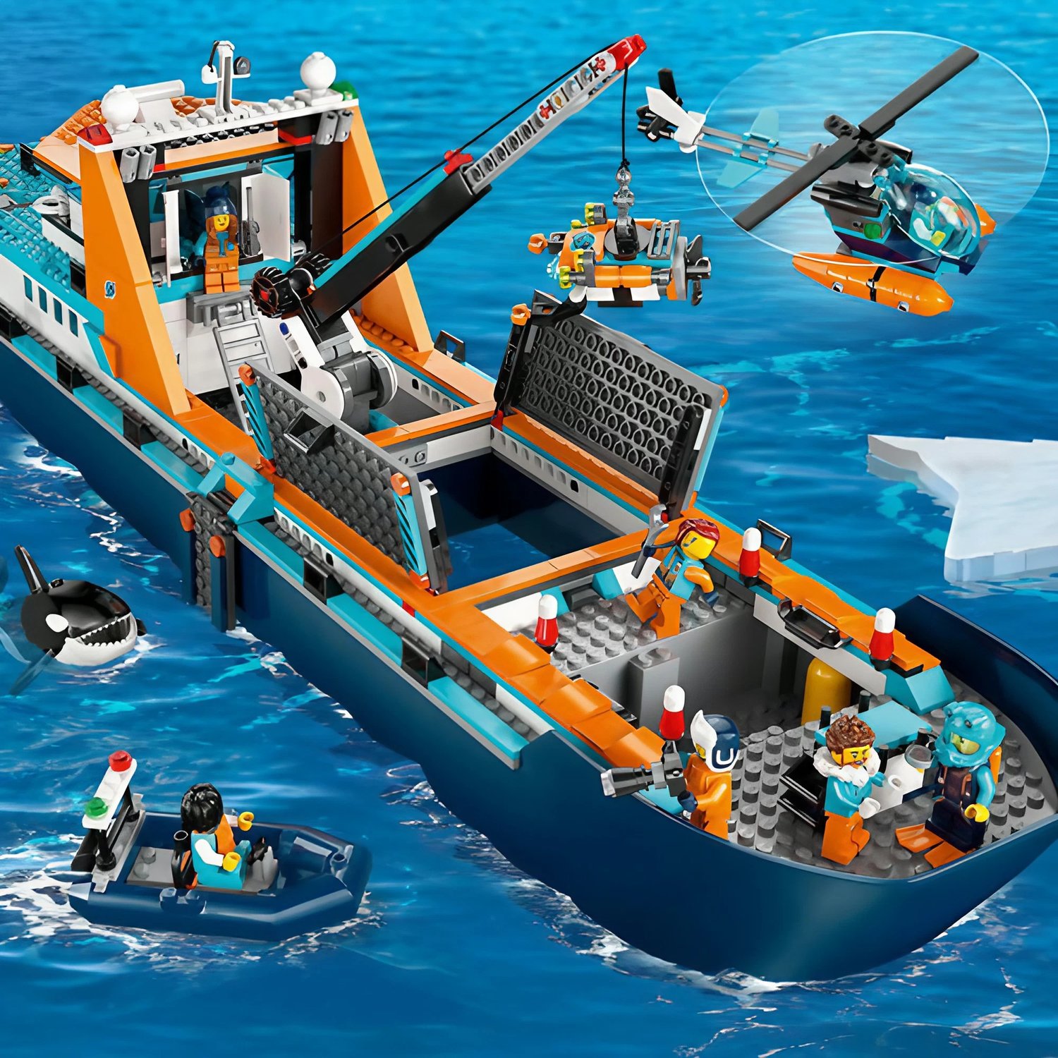 Lego City Navio de Exploracao Artica 815 Pecas Festa Pratica Brinquedos