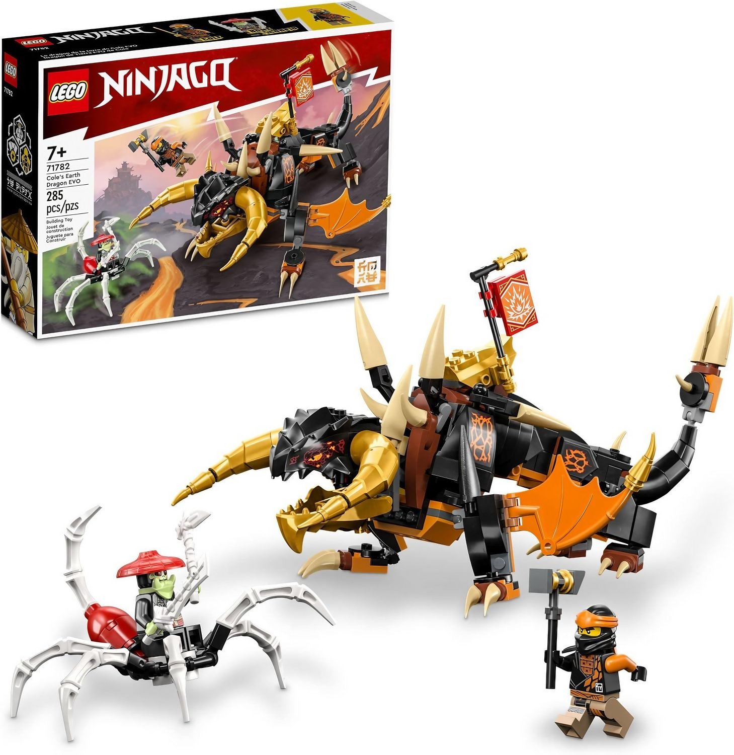 Lego Ninjago Dragão de Terra EVO do Cole 285 Peças - Festa Prática  Brinquedos