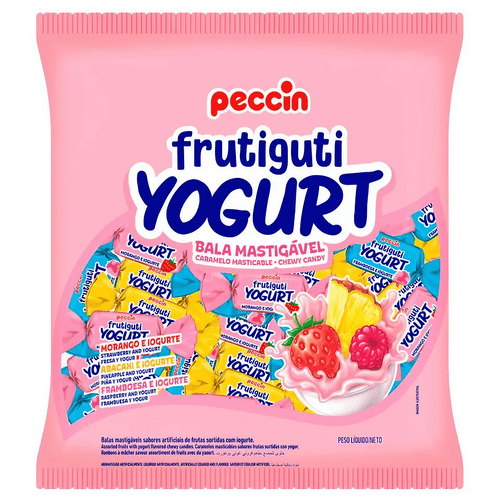 Bala Mastigável Frutiguti Yogurt Sortida 400g Peccin