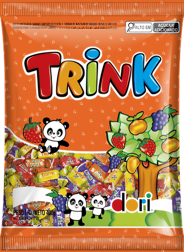 Bala Mastigável Trink Frutas Sortidas 400g Dori