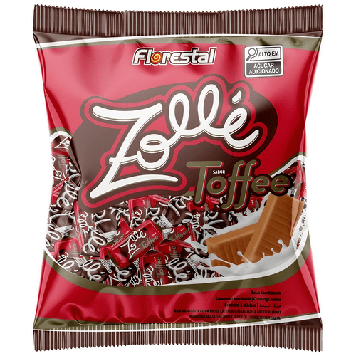 Bala Mastigável Zollé Toffee Caramelo 500g Florestal