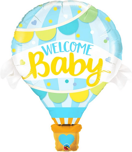 Balão Welcome Baby Azul 107cm