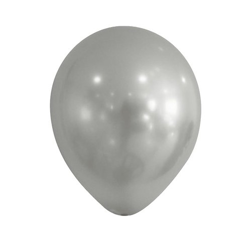 Balões Joy 11" 28cm Prata Metálico C/25 Unidades