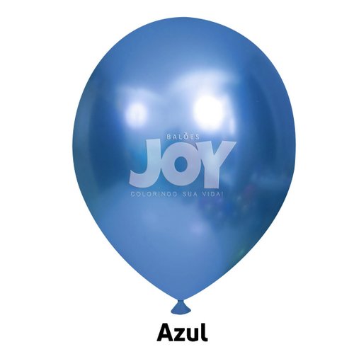 Balões Joy Big 60cm Azul Cromado C/1 Unidade