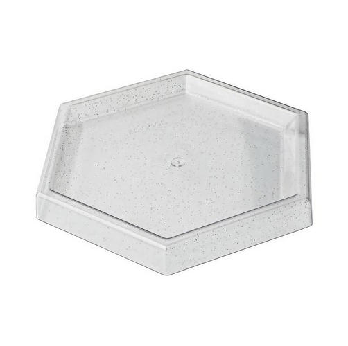 Bandeja Pequena Sextavada Transparente 18cm Neoplas