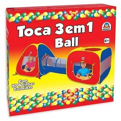 Barraca Infantil Toca 3 em 1 Ball Braskit