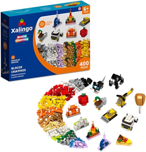 Bloco de Montar Criativo 400 Peças Xalingo