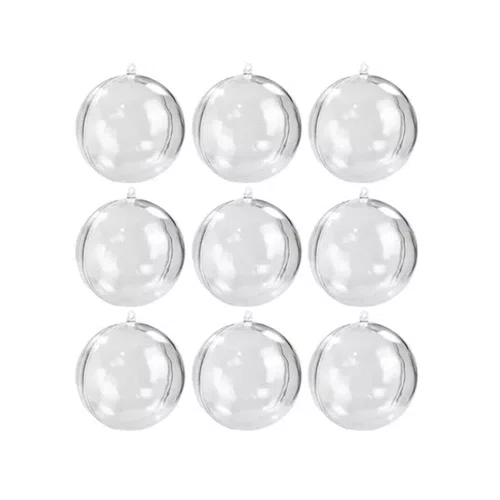 Bola de Acrílico Transparente 5cm Pct C/9 Unidades