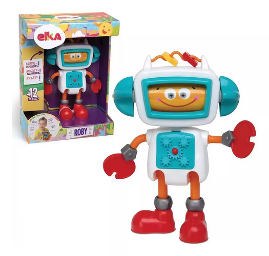 Boneco Roby Robô de Atividades Elka