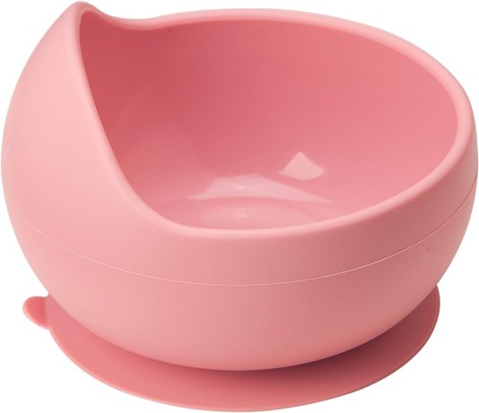 Bowl Em Silicone Com Ventosa Rosa Buba