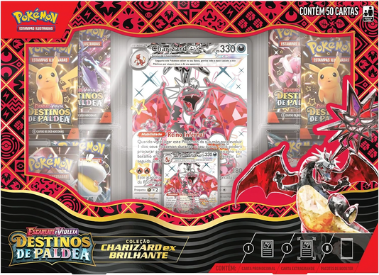 Box Pokémon Destinos De Paldea Charizard Ex Brilhante Box Pokémon Destinos De Paldea Charizard Ex Brilhante