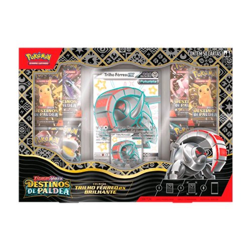 Box Pokémon Destinos De Paldea Trilho Férreo Ex Brilhante Box Pokémon Destinos De Paldea Trilho Férreo Ex Brilhante