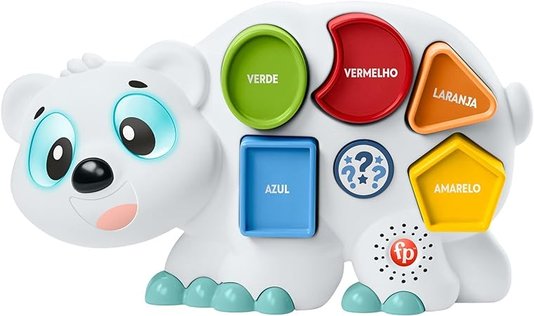 Brinquedo Urso Polar Figuras Coloridas Fisher Price