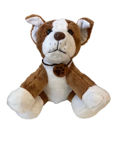 Cachorro De Pelúcia Border Collie Marrom 25cm Brumar