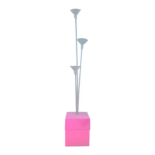 Caixa Pega Balão C/3 Hastes Rosa Candy