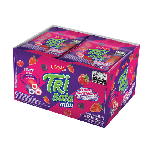 Tribala Mini Frutas Vermelhas C/12 Unidades 360g Peccin