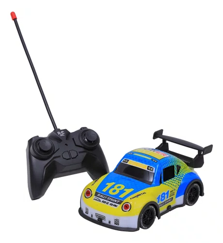 Carro de Controle Remoto Power Amarelo e Azul Zippy