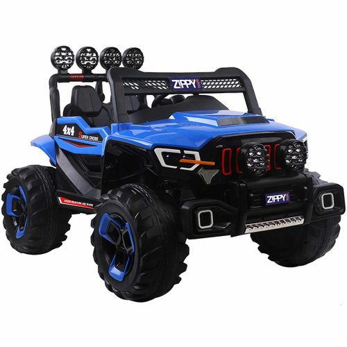 Carro Elétrico Jeep Super Cross Azul 4x4 Zippy Toys