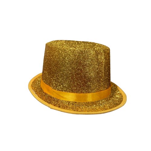 Cartola De Luxo Feltro Brilho Dourada