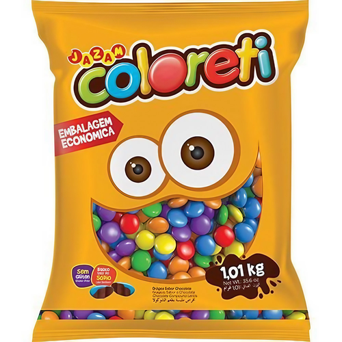 Confete de Chocolate Coloreti Sortido 1,01Kg Jazam