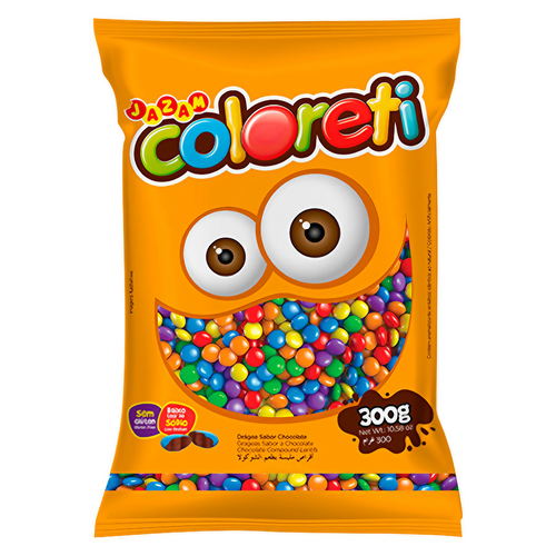 Confete de Chocolate Mini Coloreti Sortido 300g Jazam