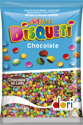 Disqueti Mini Confeito De Chocolate 500g Dori