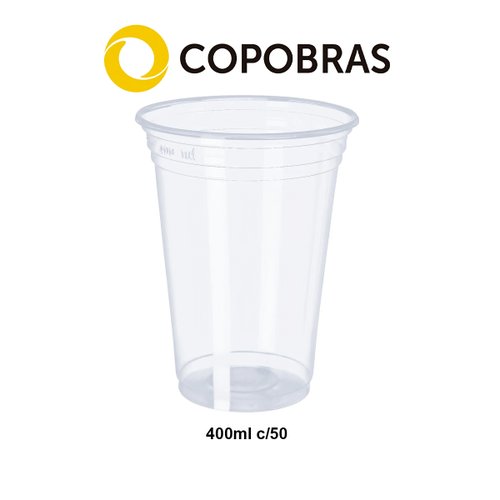 Copo Plástico Transparente 400ml C/50 Copobras Copo Plástico Transparente 400ml C/50 Copobras