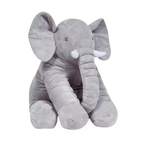 Elefante de Pelúcia Gigante Cinza 48cm Buba
