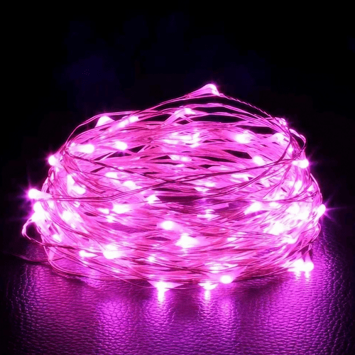 Fio De LED Luz Rosa 3 Metros