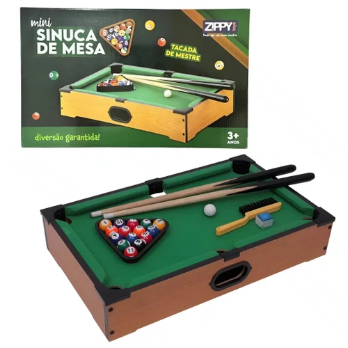 Jogo Mesa De Sinuca De Madeira Zippy Toys