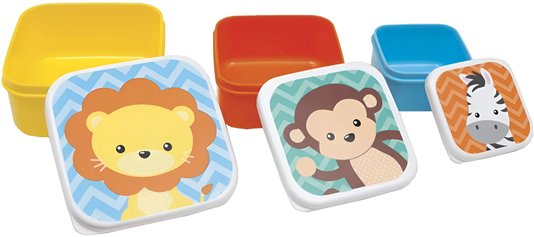 Kit 3 Potinhos Animais Multicolorido Buba