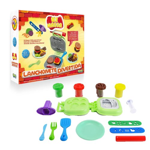 Kit Massinha de Modelar Lanchonete Divertida Ki Massa Sunny