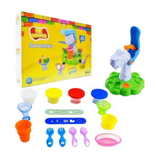 Kit Massinha de Modelar Sorveteria Ki Massa Sunny