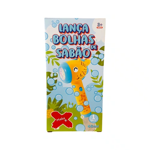 Lança Bolhas de Sabão Elétrico Girafa com Luz 70ml