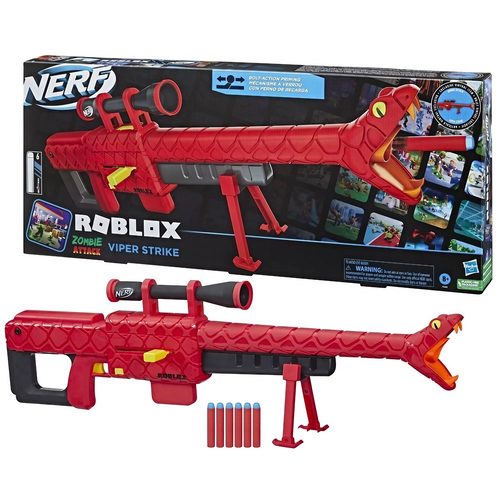 Lançador de Dardos Nerf Roblox Zombie Attack Viper Strike Hasbro - Festa  Prática Brinquedos