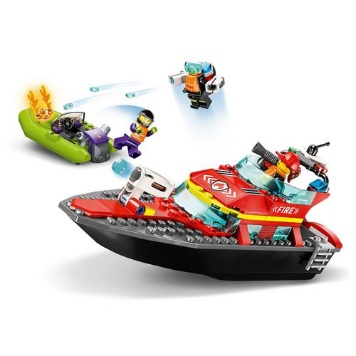 Lego City Barco de Resgate dos Bombeiros 144 Peças