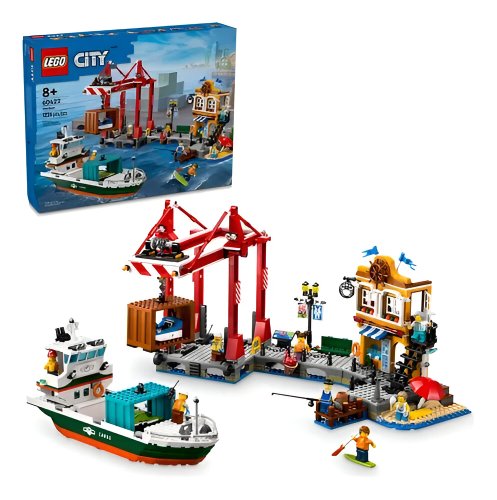 Lego City Porto à Beira-Mar Com Navio De Carga 1226 Peças