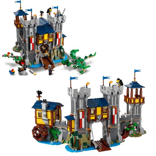 Lego Creator 3 Em 1 Castelo Medieval 1426 Peças