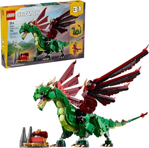 Lego Creator 3 em 1 Dragão Medieval 715 Peças