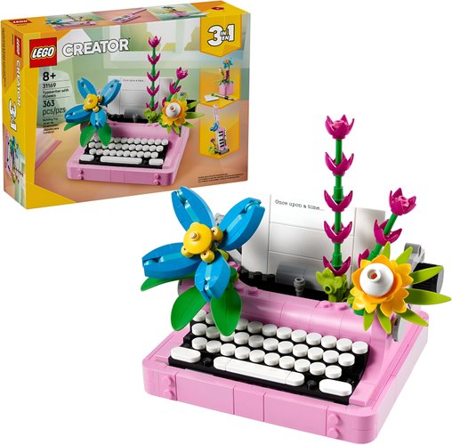 Lego Creator 3 em 1 Máquina De Escrever Com Flores 363 Peças