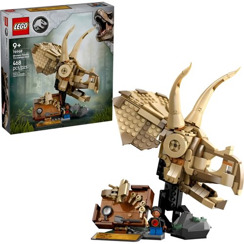 Lego Jurassic World Fósseis De Dinossauros: Crânio De Triceratops