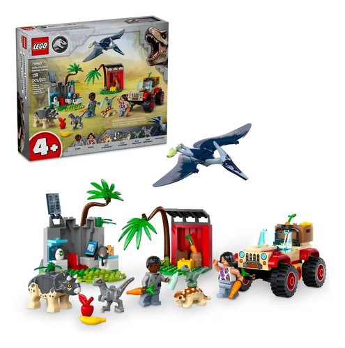 Lego Jurassic World Resgate Filhote de Dinossauro 139 Peças